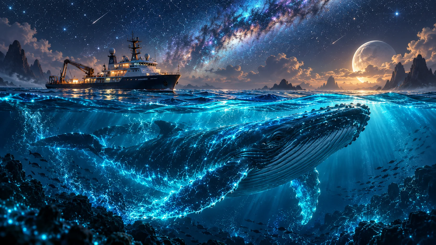 AI wallpaper inspired by ocean science